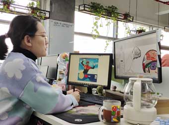 传递奥运精神 漫画师笔绘成诗