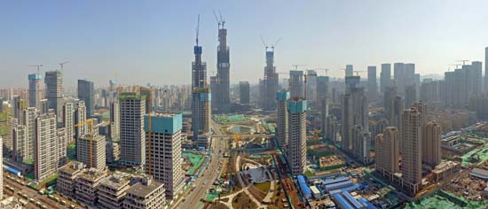 济南中央商务区建筑高楼林立