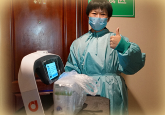 5G物流机器人 隔离点内无接触配送
